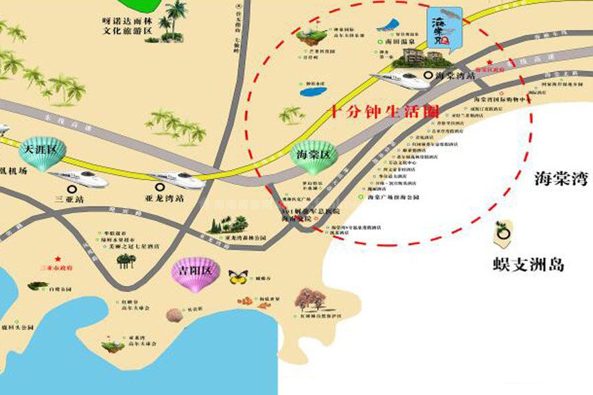 海棠月色交通图